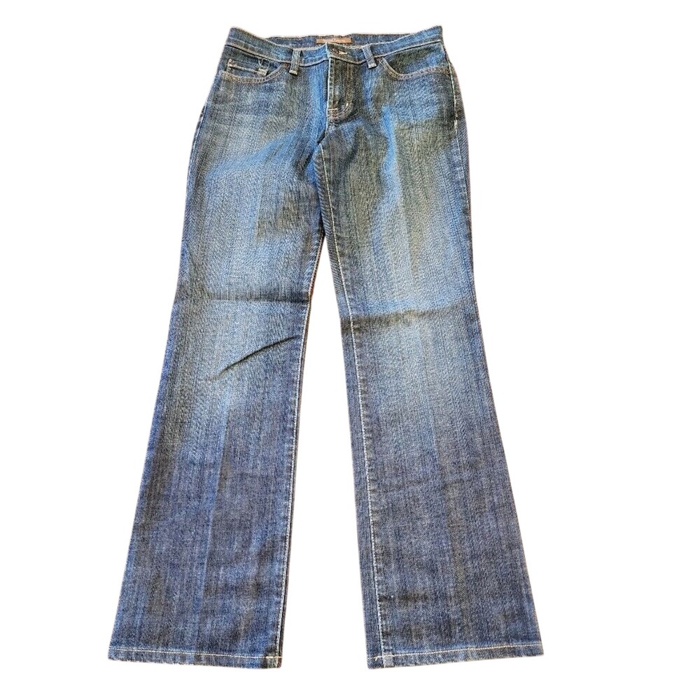 David Kahn Womens Mid Rise Bootcut Jeans Y2K Blue Medium Wash Denim Sz 4 Vintage